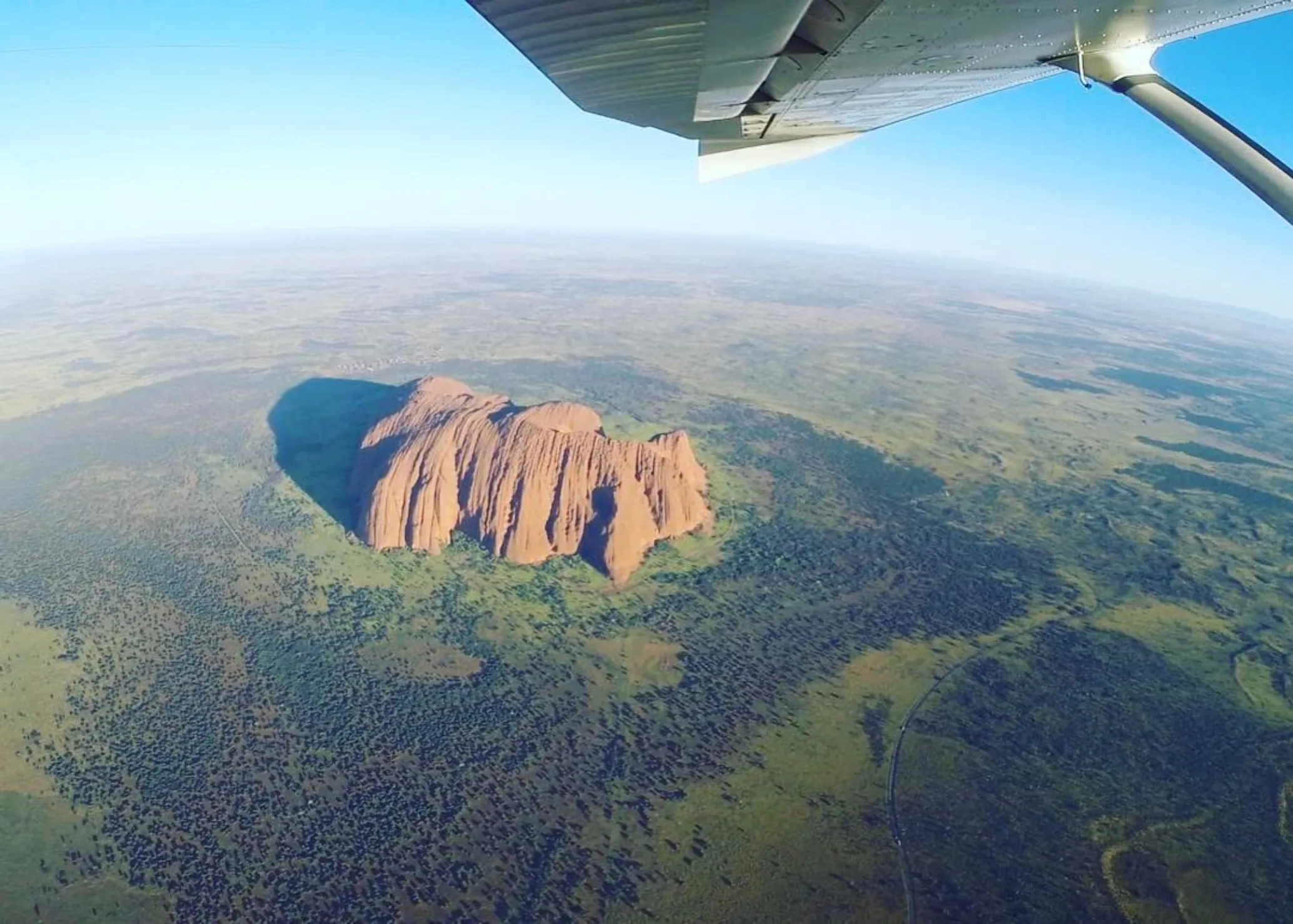 Uluru helicopter tour at sunrise